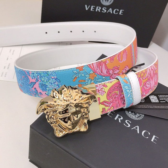 Versace Fluo Barocco Print Palazzo Belt