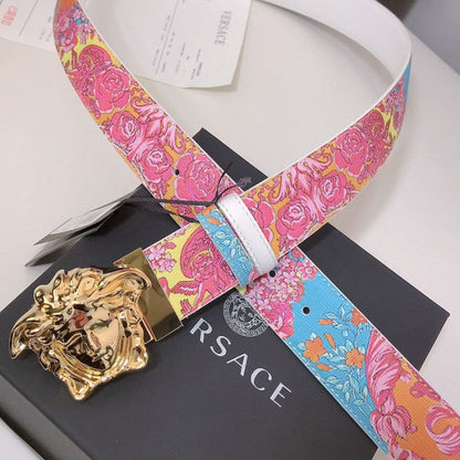 Versace Fluo Barocco Print Palazzo Belt