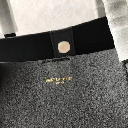 Saint Laurent Shopping Bag in Supple Leather Black